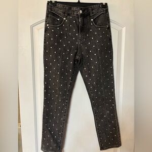 Pilcro for Anthropologie Studded Rhinestone Jeans